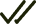 White diagonal dash on dark green background